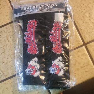 Bulldogs Black Seatbelt Pads Shoulder Protectors - 2-Pack